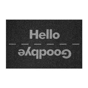 Hello/Goodbye doormat black