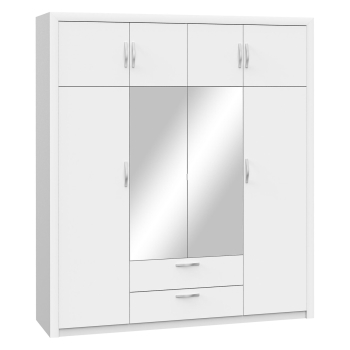 4-door wardrobe PLUTON pearl white