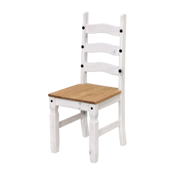 Chair CORONA white wax