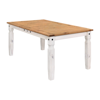 Dining table 178x92 CORONA white wax