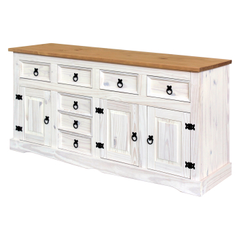 Chest of drawers 3 doors + 7 drawers CORONA white wax