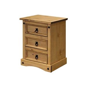 Bedside table 3 drawers CORONA wax