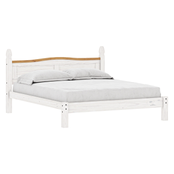 Double bed CORONA white wax 180x200