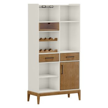 Bar cabinet MILAO oak/white