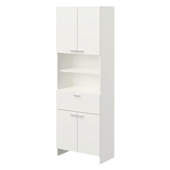 High cabinet 4 doors + 1 drawer KORAL white