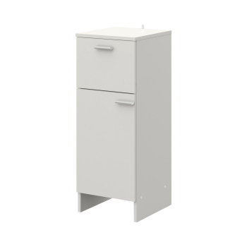 Chest of drawers 1 door + 1 drawer KORAL white