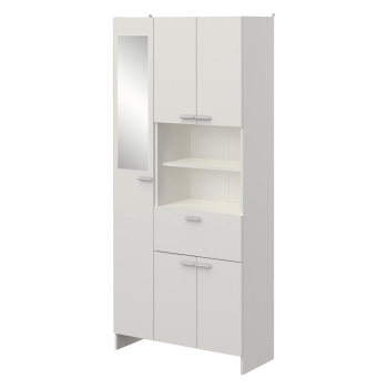 High cabinet 1+4 doors + 1 drawer KORAL white