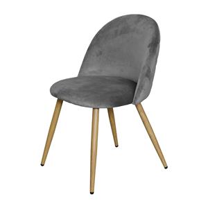  Dining chair LAMBDA gray velvet