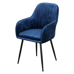 Dining chair DELTA blue velvet