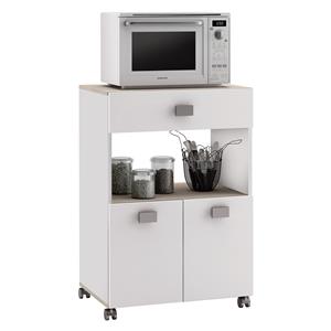 Cabinet for microwave oven ROMARIN acacia/white