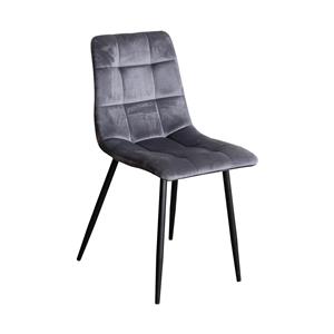 Dining chair BERGEN gray velvet