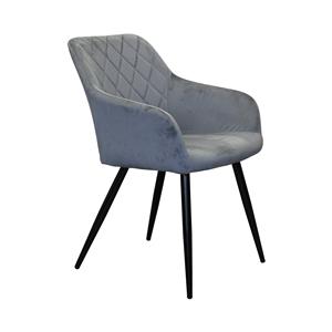 Dining chair DIAMANT gray velvet