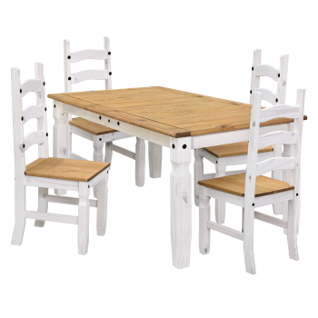 Dining table CORONA 16110B + 4 chairs CORONA 160204B