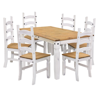 Dining table CORONA 16110B + 6 chairs CORONA 160204B