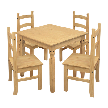 Dining table 16117 + 4 chairs 1627 CORONA 2