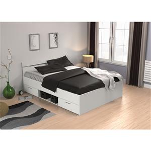 Multifunctional bed 140x200 MICHIGAN pearl white