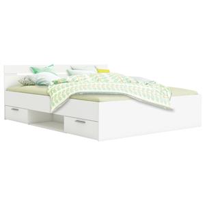 Multifunctional bed 160x200 MICHIGAN pearl white
