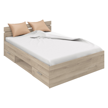 Multifunctional bed 140x200 MICHIGAN oak