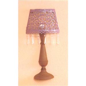 Decorative metal wall lamp purple/brown