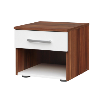  Bedside table 60140 walnut/white