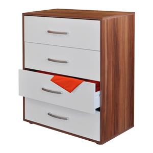 Chest of drawers 61502 walnut/white