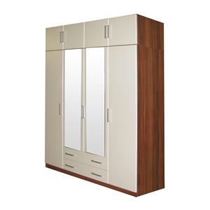 ESO 4-door cabinet 61540 walnut/white