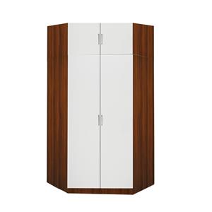 Corner cabinet ESO 61550 walnut/white