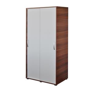 Cabinet with sliding doors 65641 walnut/white