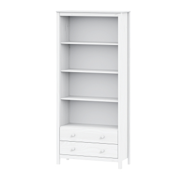 Bookcase with 2 drawers TORINO white