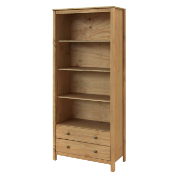 Bookcase 2 drawers TORINO wax