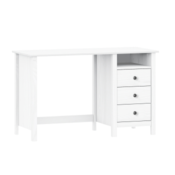 Desk TORINO white, metal handles