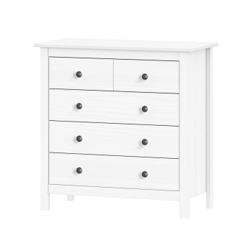 Commode TORINO white, metal handles