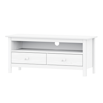 TV table 2 drawers TORINO white