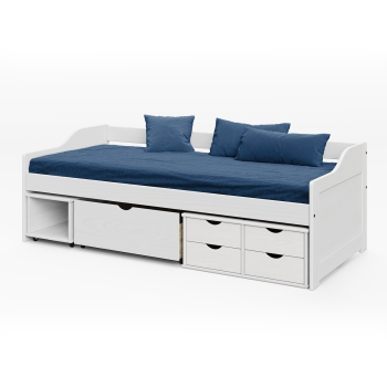 Single bed with drawers MAXIMA white