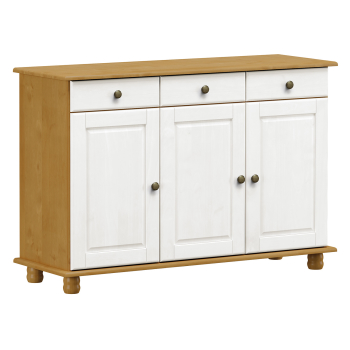 Sideboard 3 doors + 3 drawers RUBI oak/white