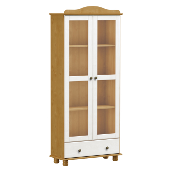 Showcase 2 doors RUBI oak/white