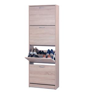 Shoe cabinet LINZ 4 hinges oak