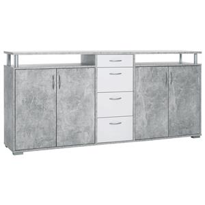 Chest of drawers MAXIMO concrete/white