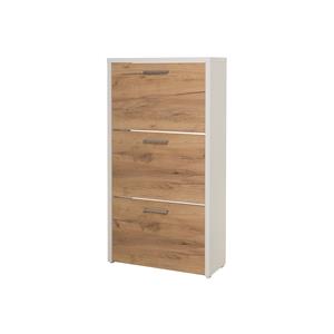 Shoe rack FULDA 1 white/golden oak