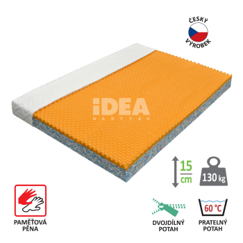 Mattress with cover IDEA VISCO 140x200x15 M18