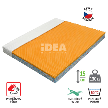 Mattress with cover IDEA VISCO 160x200x15 M25