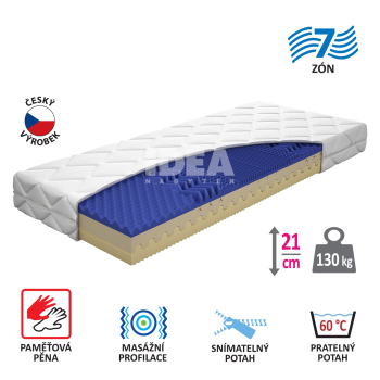 Mattress with cover IDEA ARAGON 90x200x21