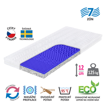 Mattress with cover IDEA REKO 90x200x12