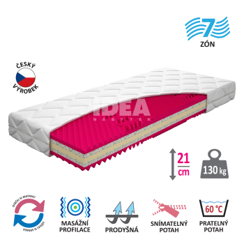 Mattress with cover IDEA ORTHOPEDIC LUX 90x200x21