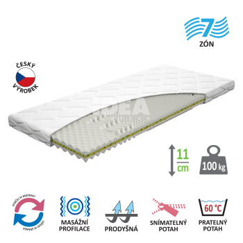 Mattress with cover IDEA CONA 90x200x11