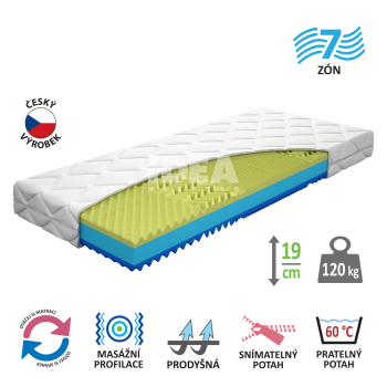 Mattress with cover IDEA TONA VISCO 90x200x19