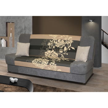 Sofa VICTORIA gray flowers