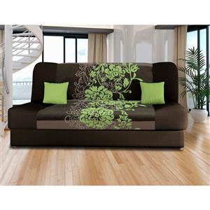 Sofa VICTORIA green flowers