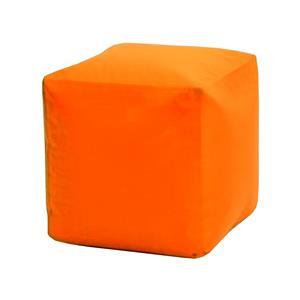 Seat stool CUBE orange with filling